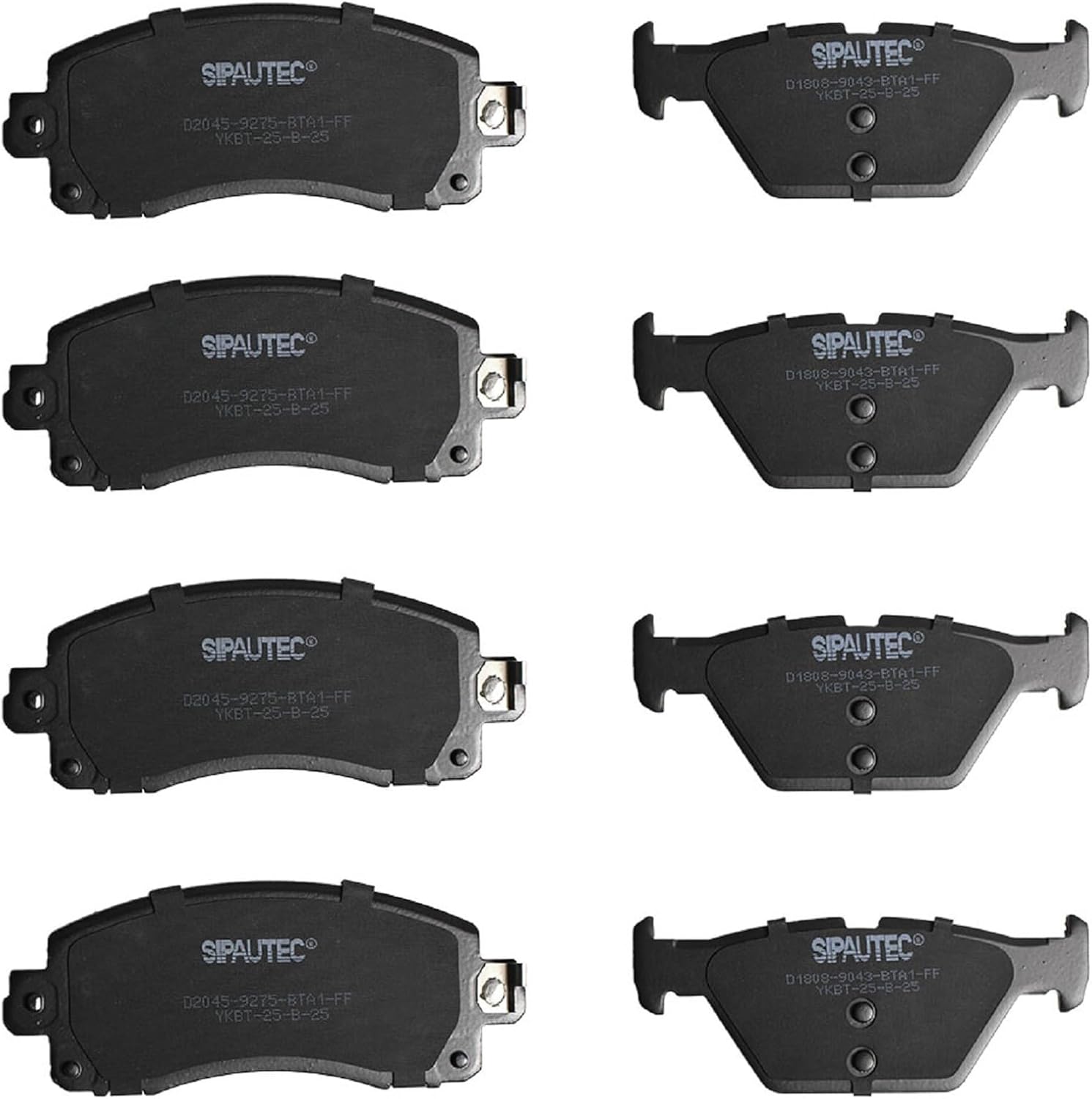 Front & Rear Carbon Fiber Ceramic Brake Pads Compatible with Subaru Forester, Outback Legacy Crosstrek 2019 2020 2021 2022 2023 2024 2025 | OEM Fitment | Low Noise | Dust Free | 8 Brake Pads