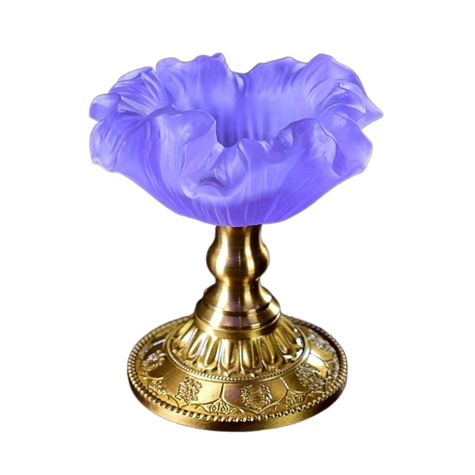 Vintage Candle Stands Candlestick Candle Holder Desk Decoration(Purple)