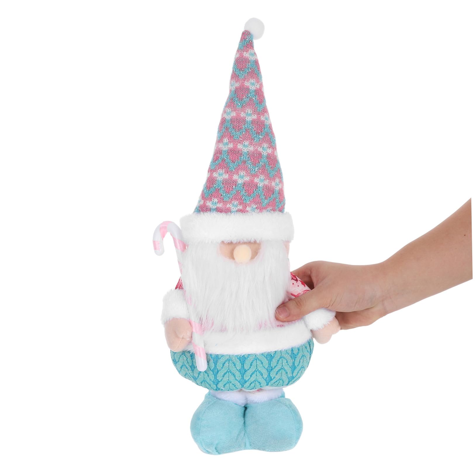 ULTECHNOVO Figura Babbo Natale con Gambe Estensibili Statua Natalizia Stabile per Decorazioni da Tavolo e Festa di Natale Compatta per Uso Domestico e Ufficio