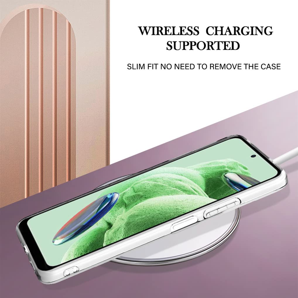 HAOYE Cover Per Xiaomi Redmi Note 12 5G / POCO X5 5G - Custodia Galassia Con Brillantini - Morbida TPU E Retro In Vetro Temperato - Antiurto - 4