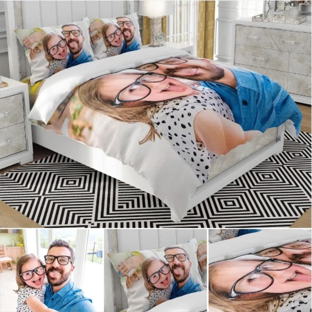 Parure de lit personnalisée REEG housse de couette photo linge de lit sur mesure 240x220