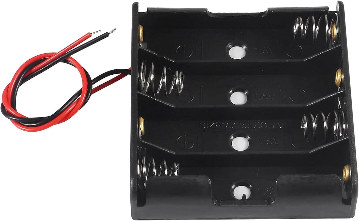 GTIWUNG 9 sztuk uchwytów na baterie AA, obudowa z tworzywa sztucznego, pudełko do przechowywania, uchwyt na baterie 4 x 1,5 V AA uchwyt 6 V z kablem przyłączeniowym (4 solty)