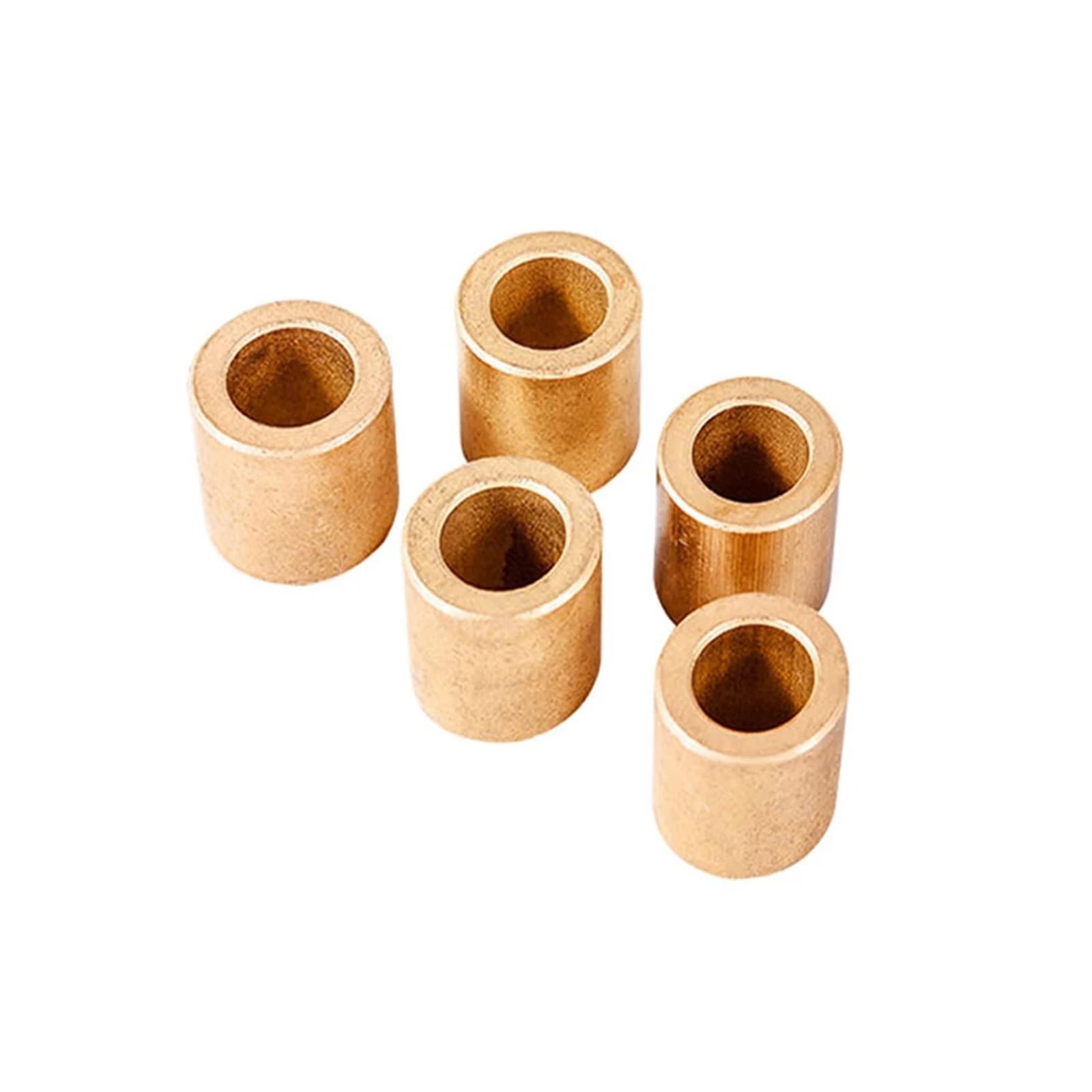 Manicotto per albero in ottone, 4/10 pezzi, cuscinetto poroso per metallurgia, olio, bronzo, boccola guida ID 10 mm, 10 x 12 x 8, 10 x 14 x 5, 10 x 16 x 10 mm, base in rame di precisione (4 pezzi, 10