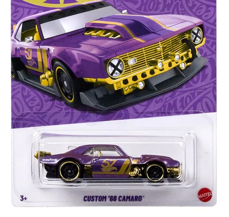 Image of 1:64 HW Custom 68 Camaro Pearl & Chrome Series Original HW Die-Cast Vehicle (Multicolor)
