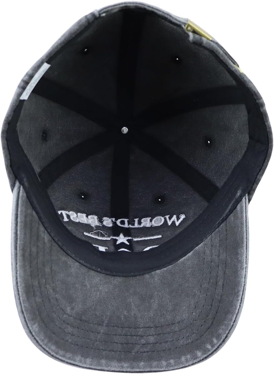 World's Best Dad Papa Pappy Grandpa Pops Papaw Hat for Men, Funny Adjustable Cotton Embroidered Father Baseball Cap - Image 6