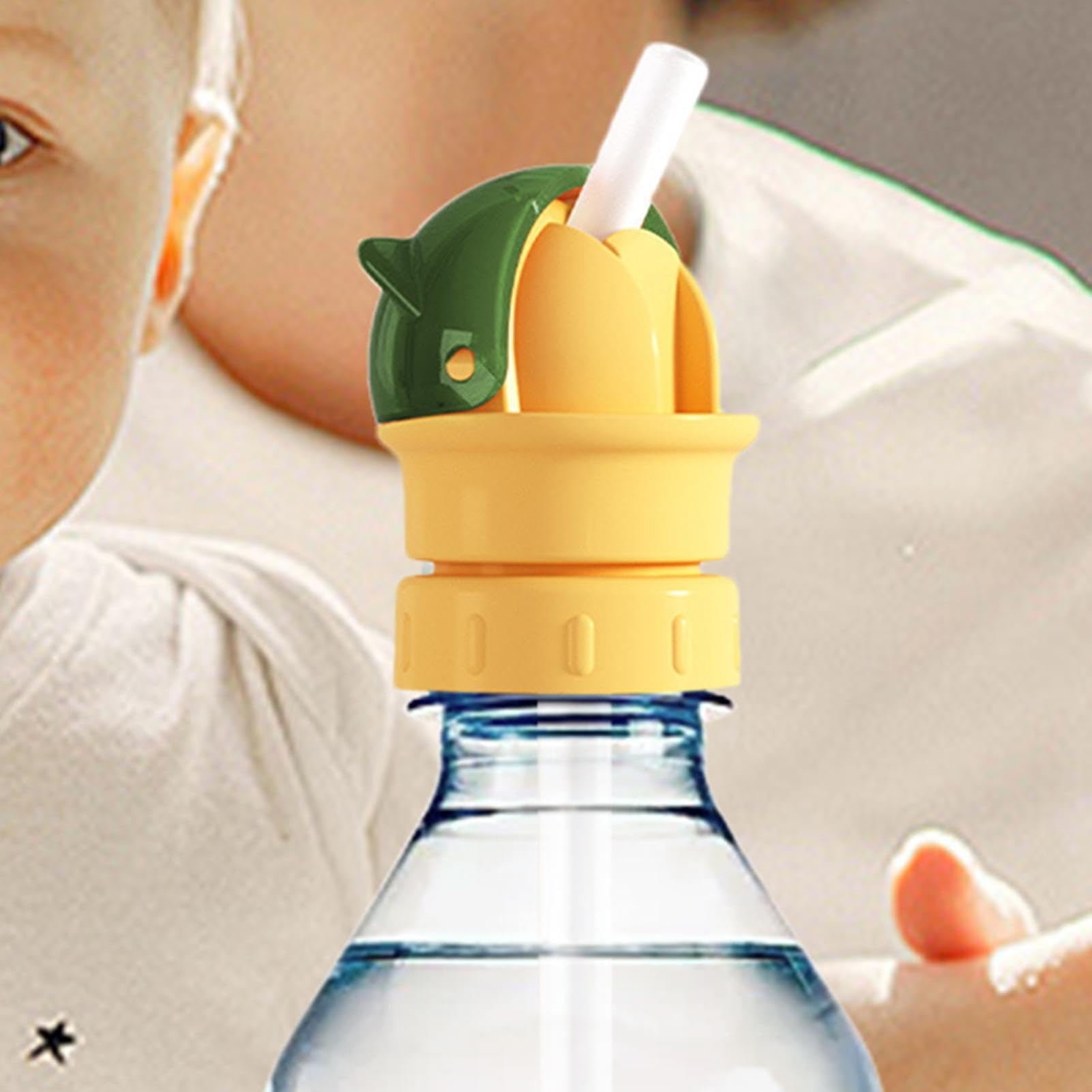 Reusable Children Beverage Water Bottle Straw, Leak-Proof Water Bottle Straw Adapter, Silicone Drinking Cap Nozzle, Silicone Spout Adapter, 2 Pcs Drinking Spout Top Nozzle Provide Protectio — view 5