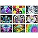 9X Fabric Poster Psychedelic Trippy Colorful Trippy Surreal Abstract Astral Digital Wall Art Prints 20x13" (50x33cm) (1-9)(Not Blacklight)