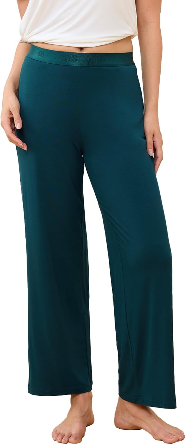 GYS Women Pajama Pants Bamboo Viscose Soft Comfy Casual Sleep Bottoms with Pockets