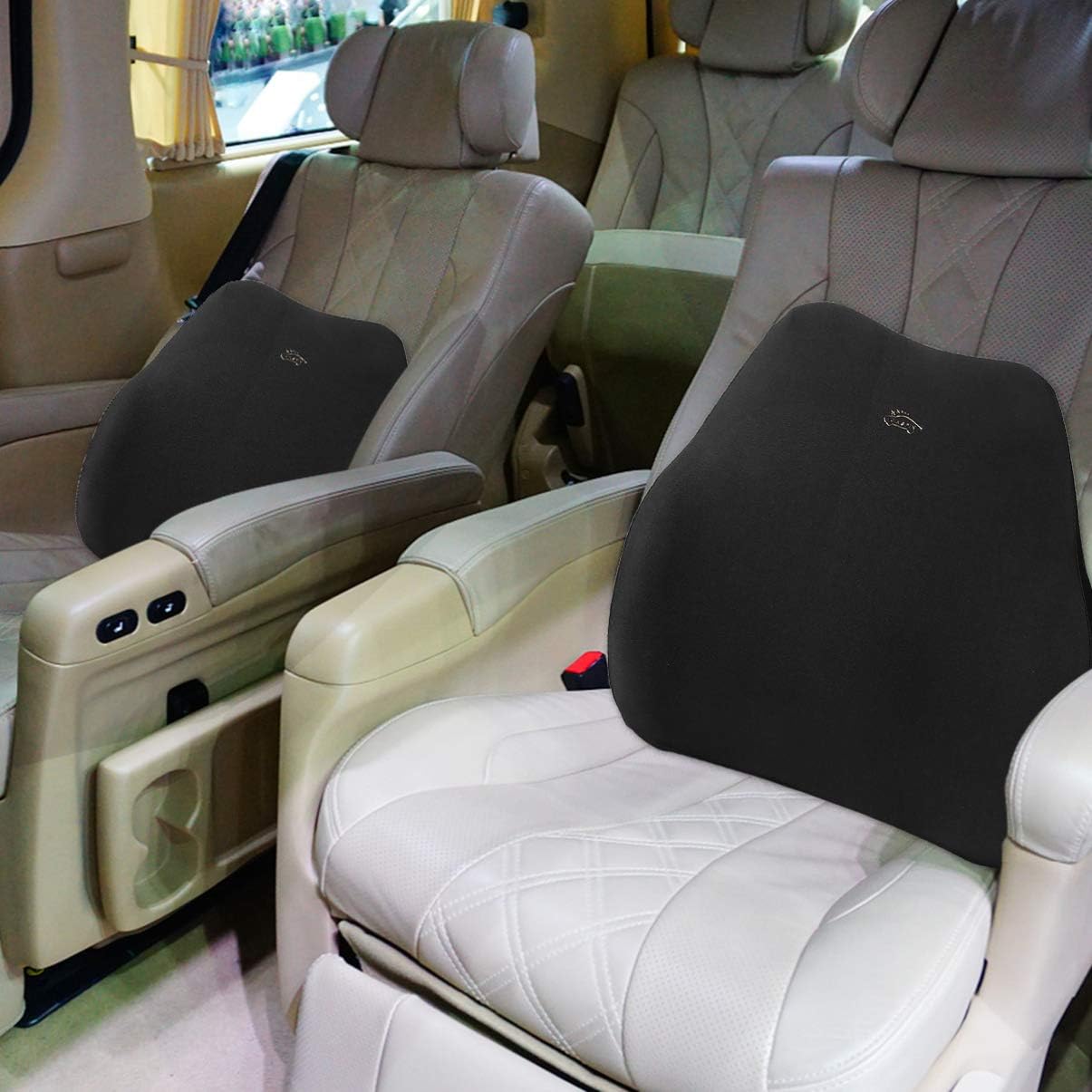 MAGICLULU 1Pc Car Waist Pillow Memory Lumbar Support for Comfortable Driving Ergonomic Waist Back Cushion for All Vehicles and Seasons for Home and Office Use