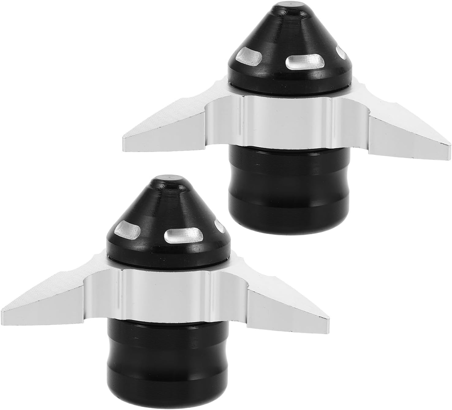 PATKAW Cnc Aluminum Motorcycle Front Fork Cups Frame Sliders, Anti-fall Crash Protection for Motorbikes, Silver Motorcycle Suspension Accessory