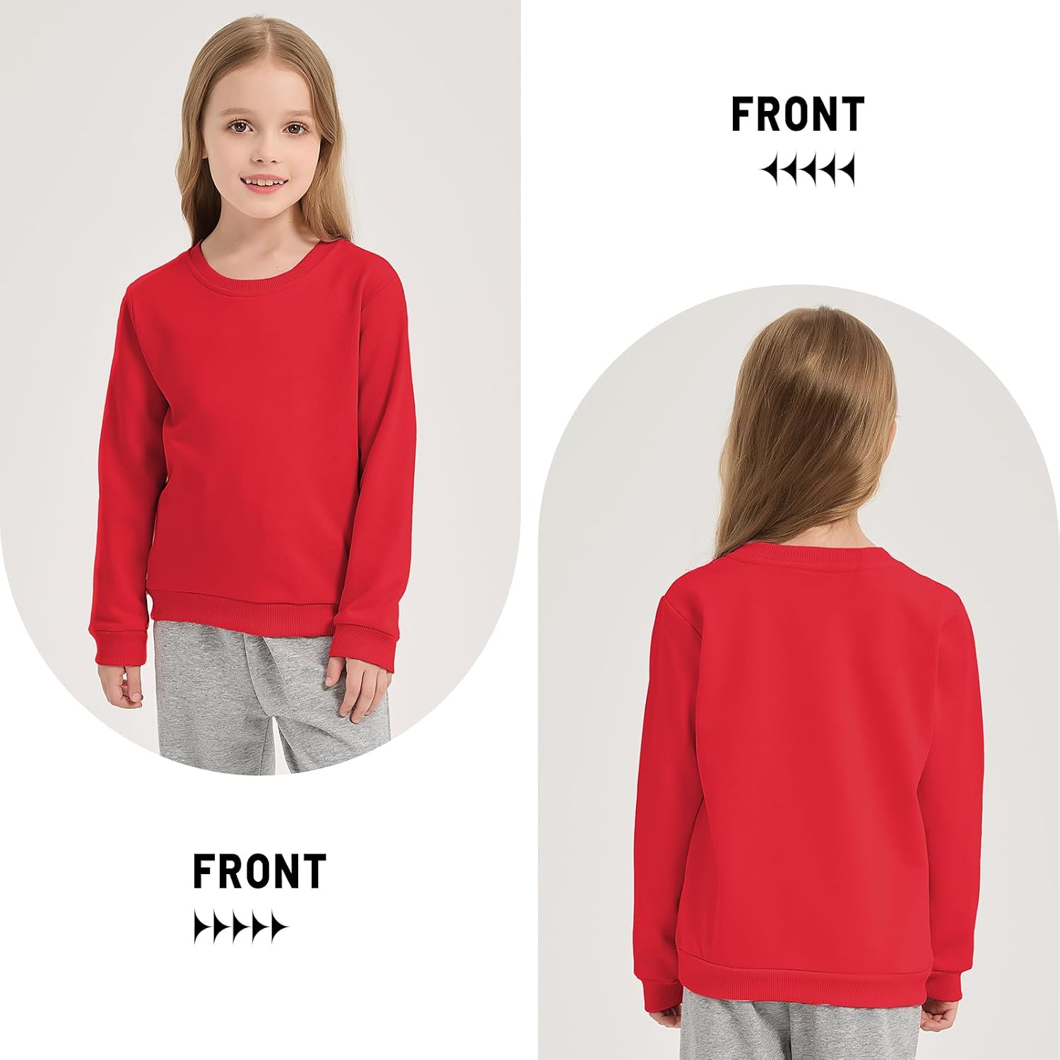 Cotton Boys Girls Sweatshirts Pullover Thin Sweatshirts for Kids Age 2-14Y