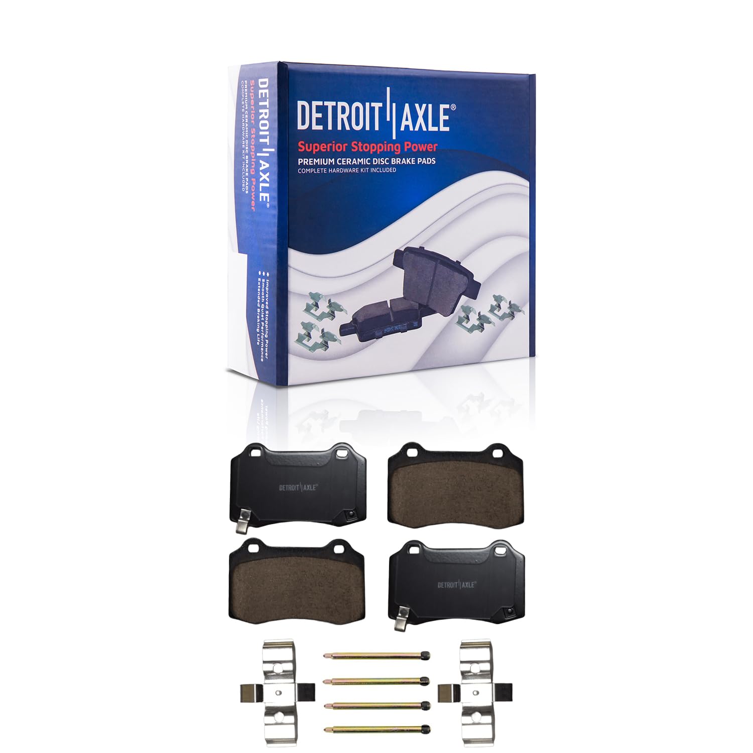 Detroit Axle - Rear Brake Pads for Jeep Grand Cherokee Dodge Charger