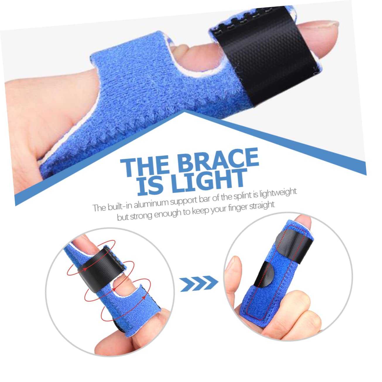 FOMIYES Practical Finger Support Brace 6pcs Breathable Finger Splint for Finger Sprain Brace and Finger Wrap