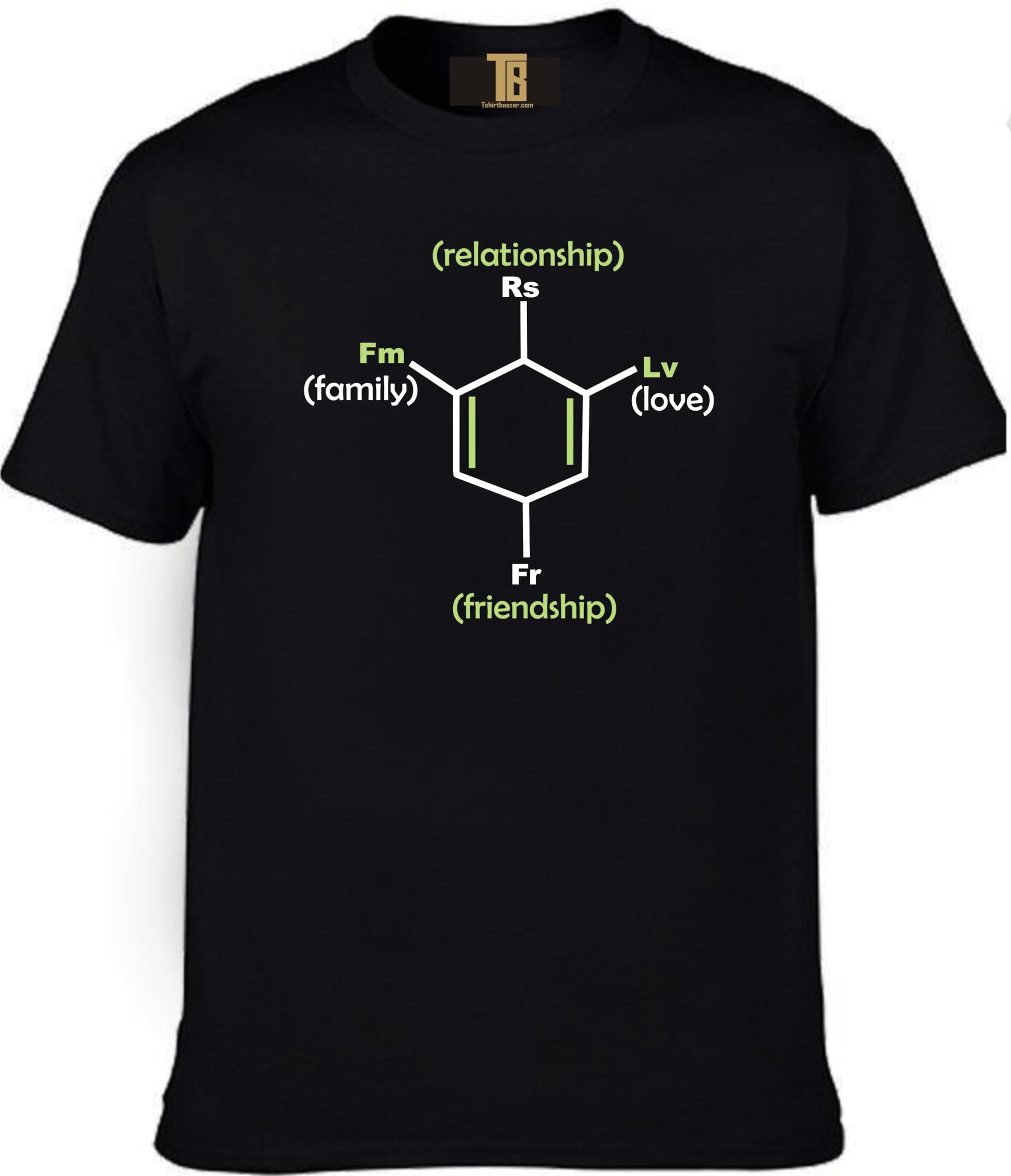T BMerch Mens Women's Regular fit Chemistry Benzene Relationship Family Love Printed t Shirt