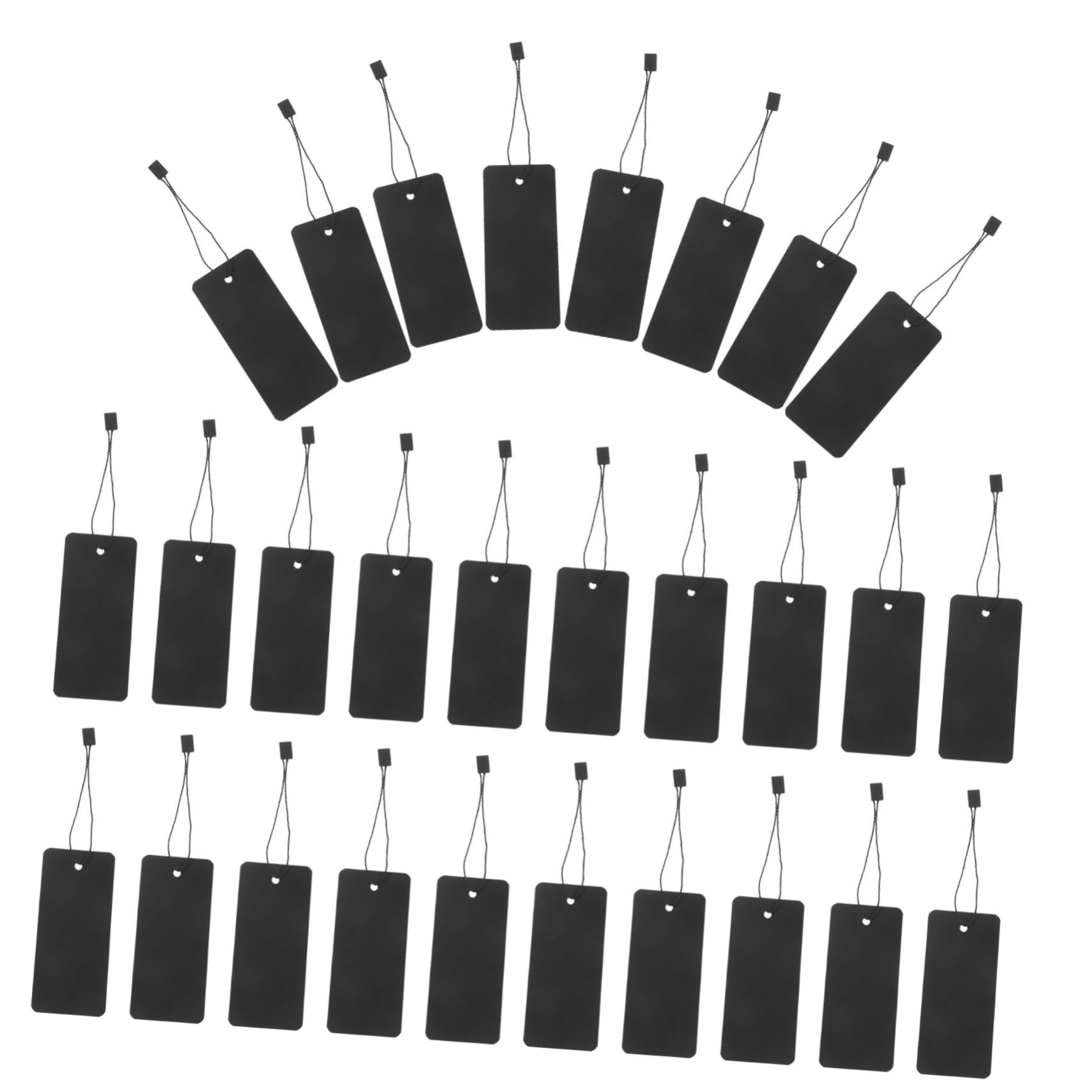 Gadpiparty Lot De 600 Étiquettes Pour Vêtements Étiquettes En Papier À Suspendre Sans Ficelle Personnalisées Pour La Vente Détail Clés Colorées En Polyester Noir