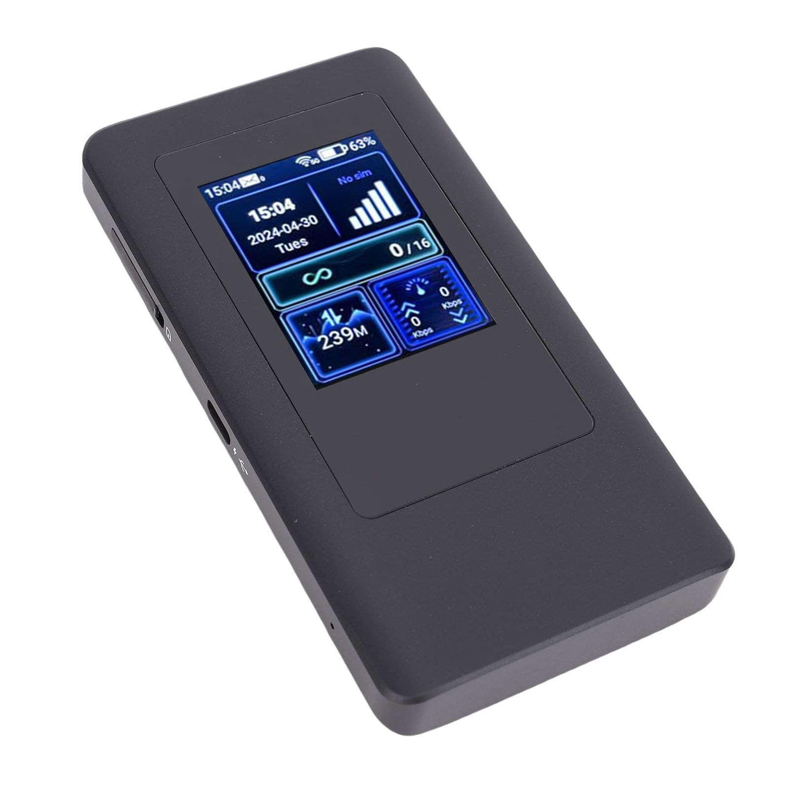 SUNGOOYUE Router WiFi Portatile 5G con Schermo e Slot per Schede - Connessione Ad Alta velocità per più Dispositivi - Adatto per Famiglie o Aziende Batteria da 4200 MAh Bianco