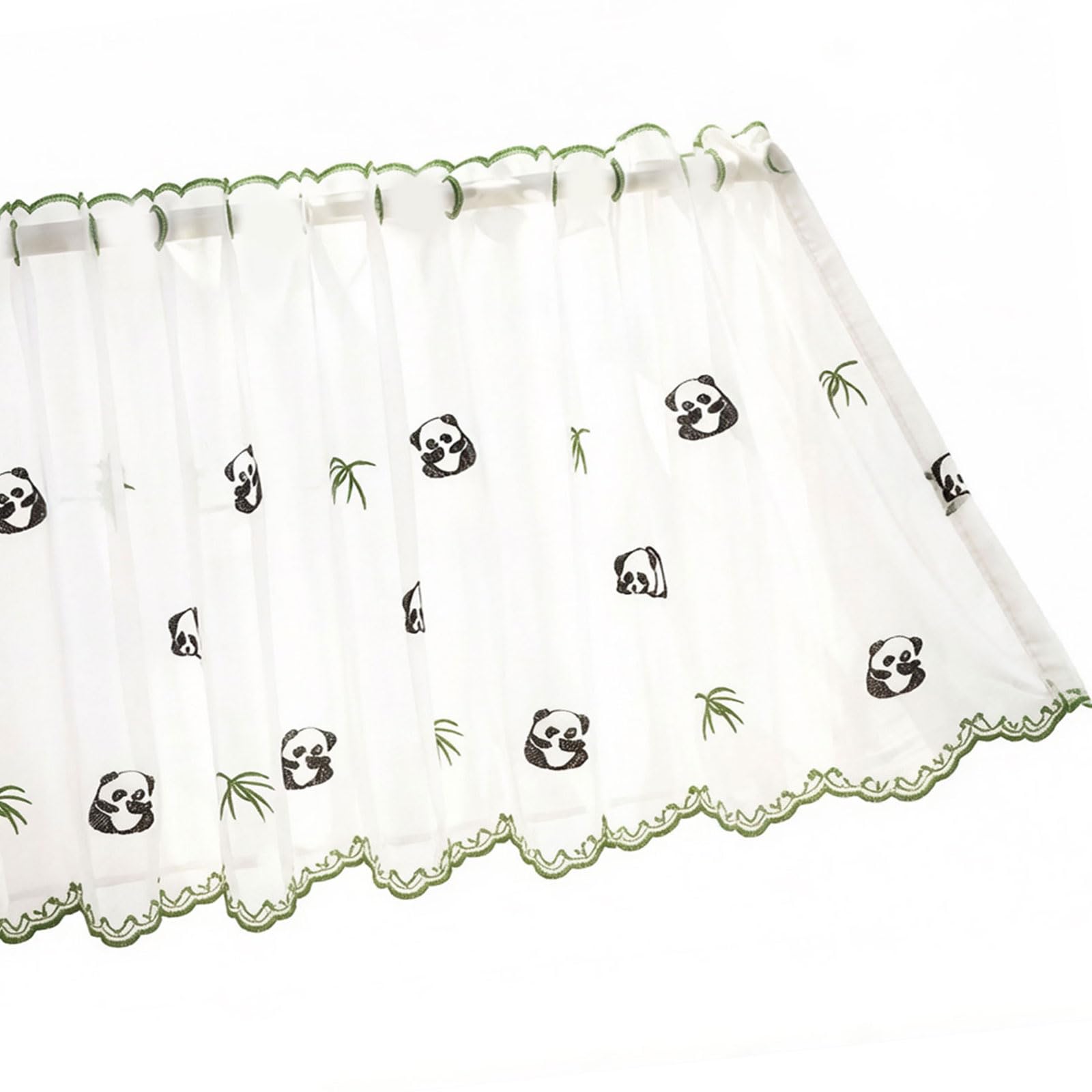 Whoasyst Semi Sheer Curtain for Window and Door Easy Installation Light Filtering Living Room Cabinet Window Drapes Polyester Curtains