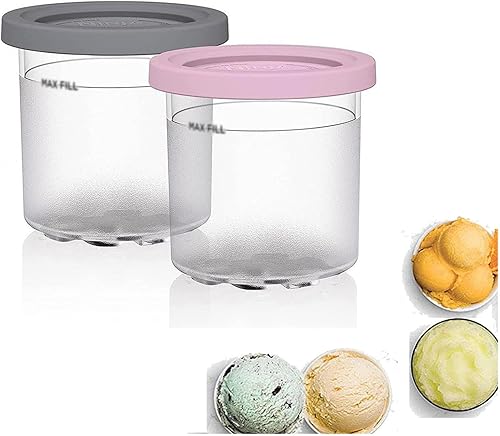 EVANEM 246 pintas de crema, para Ninja Creami, recipientes de crema de 16 onzas aptas para lavavajillas, a prueba de fugas, compatibles con la serie