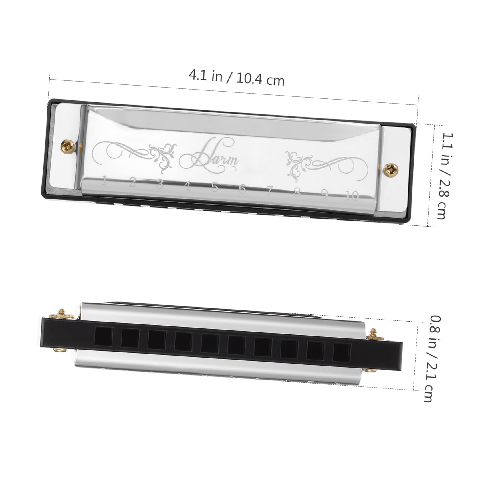 Toddmomy Harmonica Portable Music Instrument for Beginners Durable Crisp Sound for Developing Musical Skills