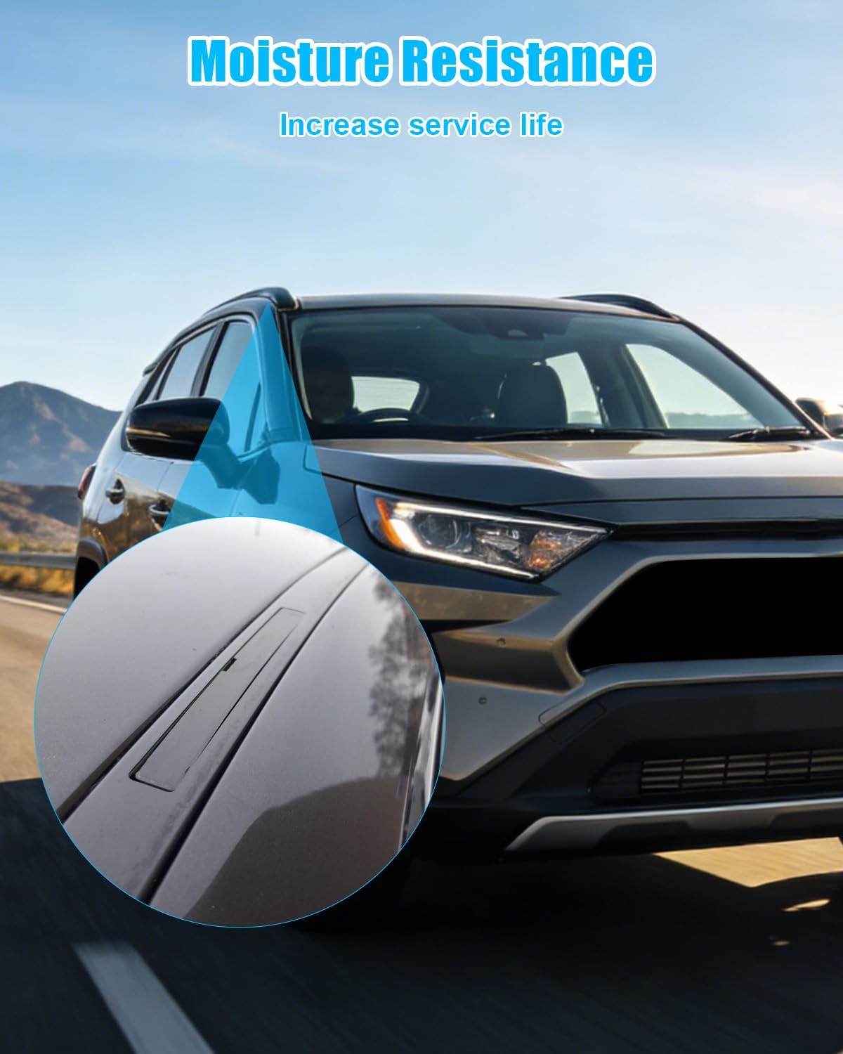 Plastic Roof Rails Rack End Cover Shell Compatible with Toyota RAV4 XA50 2019-2024, Roof Rail End Protection Caps, 4PCS