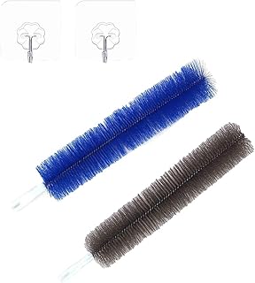Flexible Fan Dusting Brush (Non-disassembly Cleaning), Microfiber Dust Collector, Bendable Dusting Brush, Electric Fan Cleaner, Fan Cleaning Brushes, Electric Fan Dust Brush Cleaner (2Pcs-Blue+Gray)