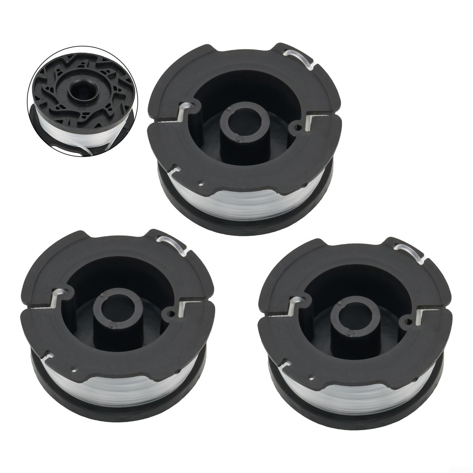 Fil de Bobine pour Coupe-Bordures, Lot de 3 bobines de Fil de Rechange for A6485 GL280 GL301 GL425 et Plus