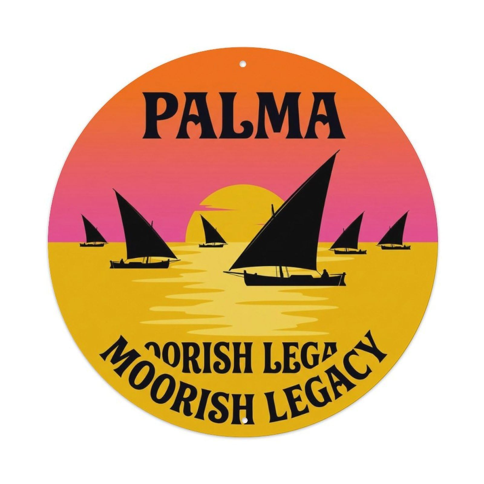 Vintage Travel Palma Spain Country Metal Tin Sign