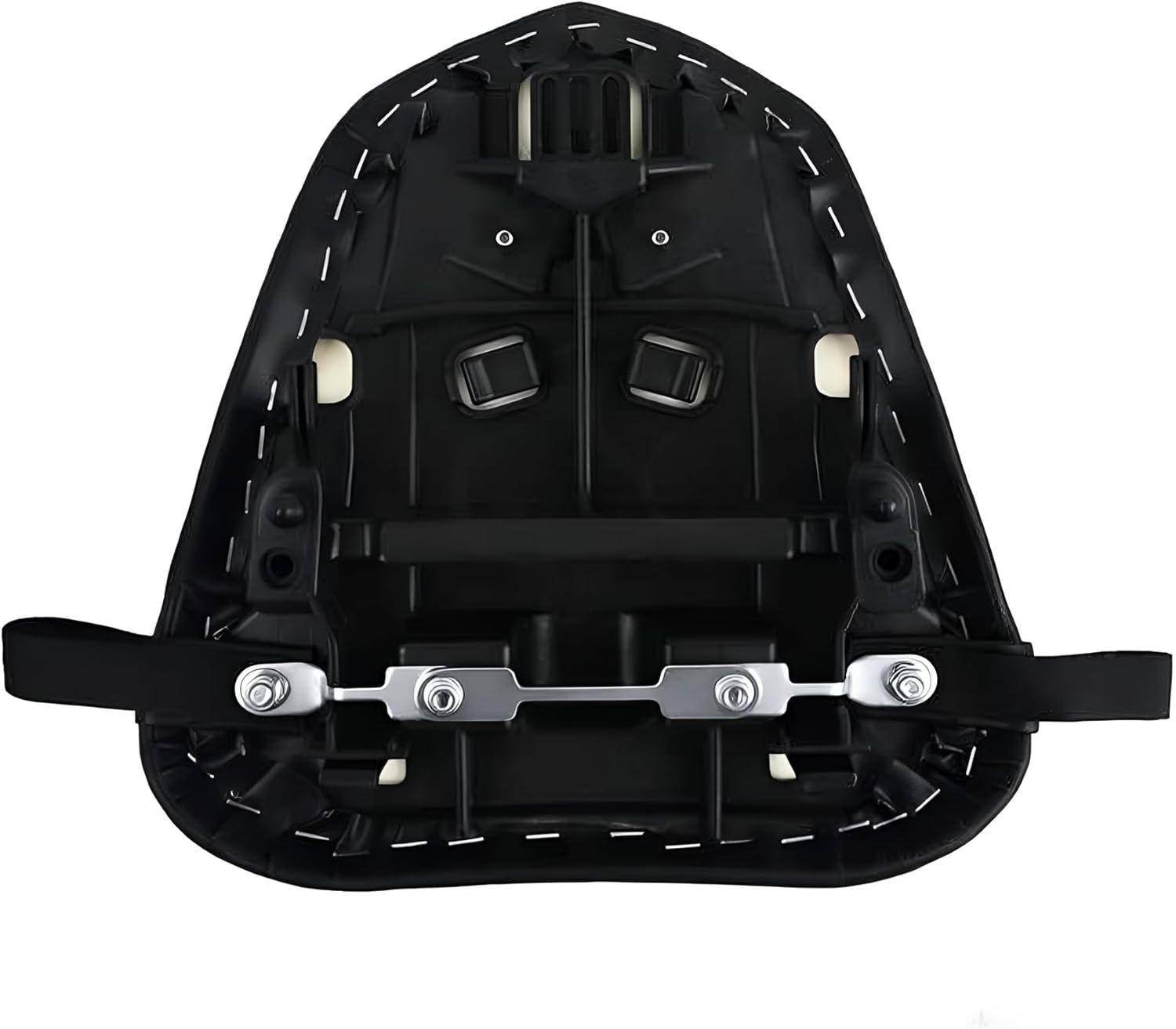 Rear Passenger Pillion Seat Compatible with Yamaha YZF R6 2008-2016 - Black Synthetic Leather Replacement Pad for Sport Bike, High-Density Foam Cushion & Durable PP Plastic Base​