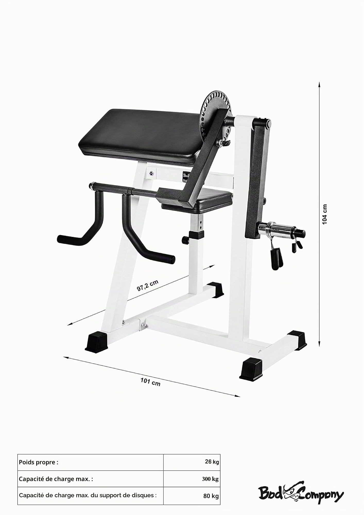 Haltère Hexagonale Bad Company – Charge Max 350 Kg, Poignées Chromées, Squats, Cross, épaules
