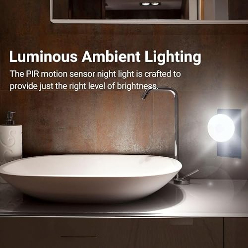 Miniatura 4 de Bright Night Light LED Motion and Light Sensor AC Outlet Plug-in Flexible Neck Rotatable PIR Automatic Lamp Dusk to Dawn 5W Garage Stairway Basement
