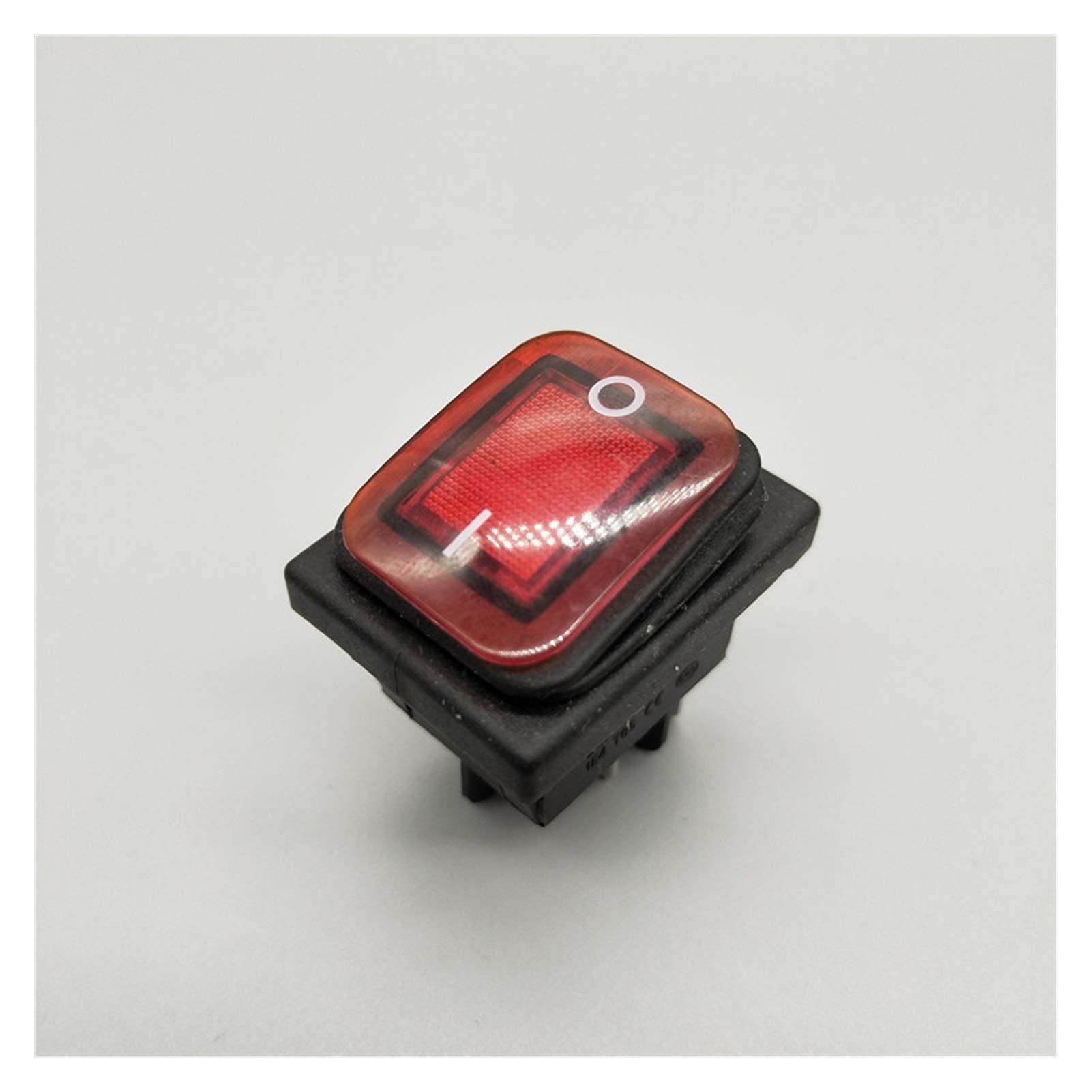 Interrupteur à bascule KCD4 20A 250V bouton étanche rouge 6 broches DPST 30x22 mm