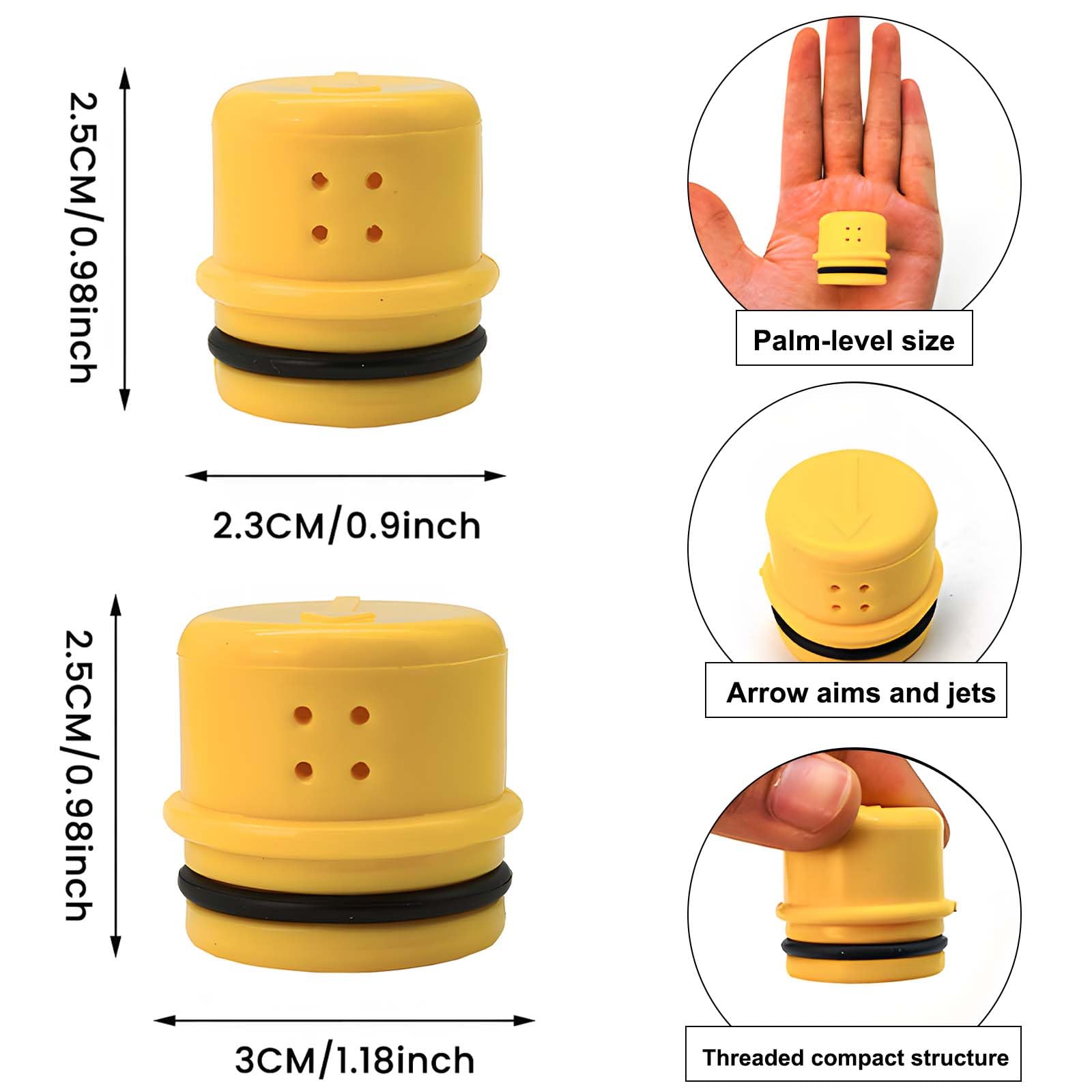 Ultralight Portable Bidet for Travel Water Bottle Attachment 4-Hole Nozzle Backpacking Camping Hiking Postpartum Care 2 pieces Large — view 6