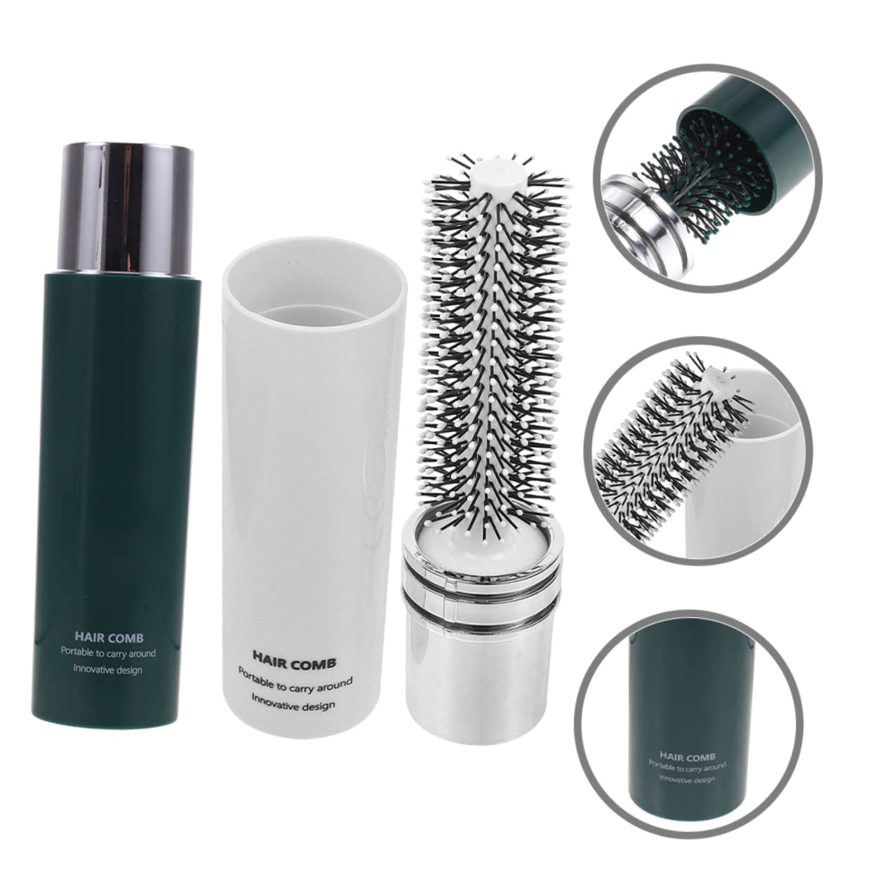 minkissy 4piezas Cepillo De Viaje Para Secado y Moldeado De Cabello Rizado Cepillo Desenredante Portátil Para Hogar y Salón Adecuado Para Tipo De Cabello