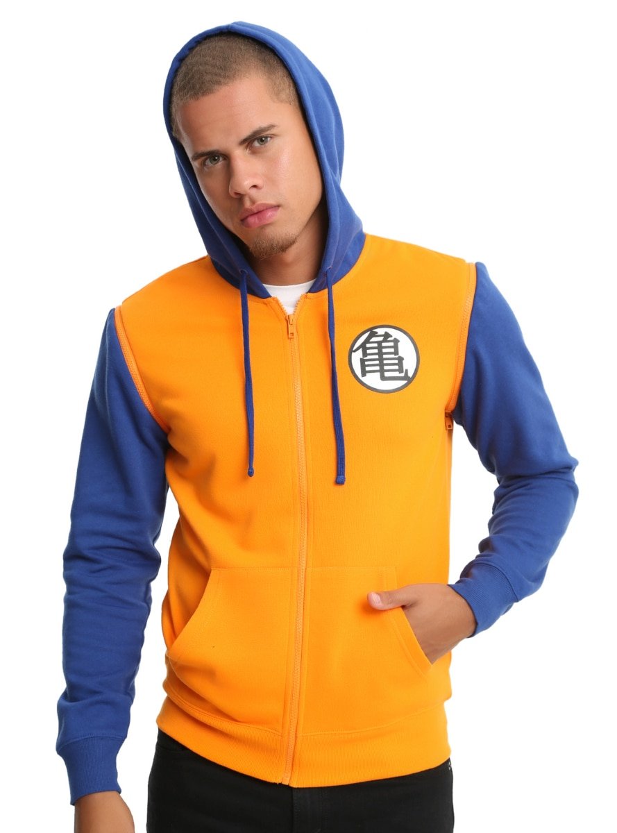 Dragon Ball Z Kame Symbol Contrast Zip-Off Hoodie