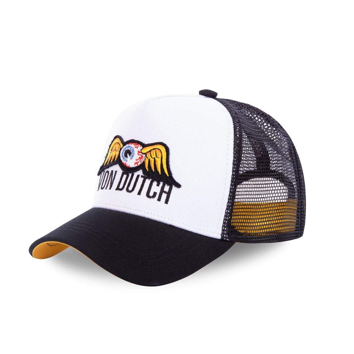 Von Dutch Men's and Women's Adjustable Trucker Cap, Original, Durable and Comfortable, Black Size TU
