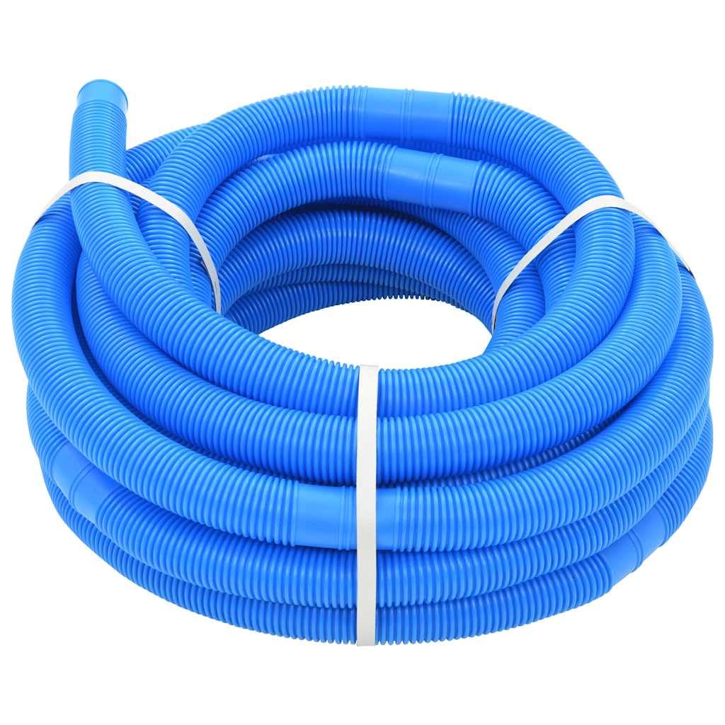 Tubo flessibile per piscina, 32 mm, 15,4 m, per pompe filtranti, skimmer, accessori per la pulizia, LDPE blu