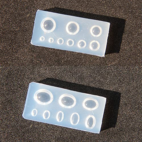 Molde de silicona para decoración de uñas con formas oval y redonda miniatura 5