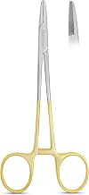 TC Mayo Hegar Needle Holder 6" Tungsten Carbide Inserts, Plasma Coated Needle Driver with Strong Lock, Serrated Jaws for Precise Suturing, Practicing & Fishing Autoclavable