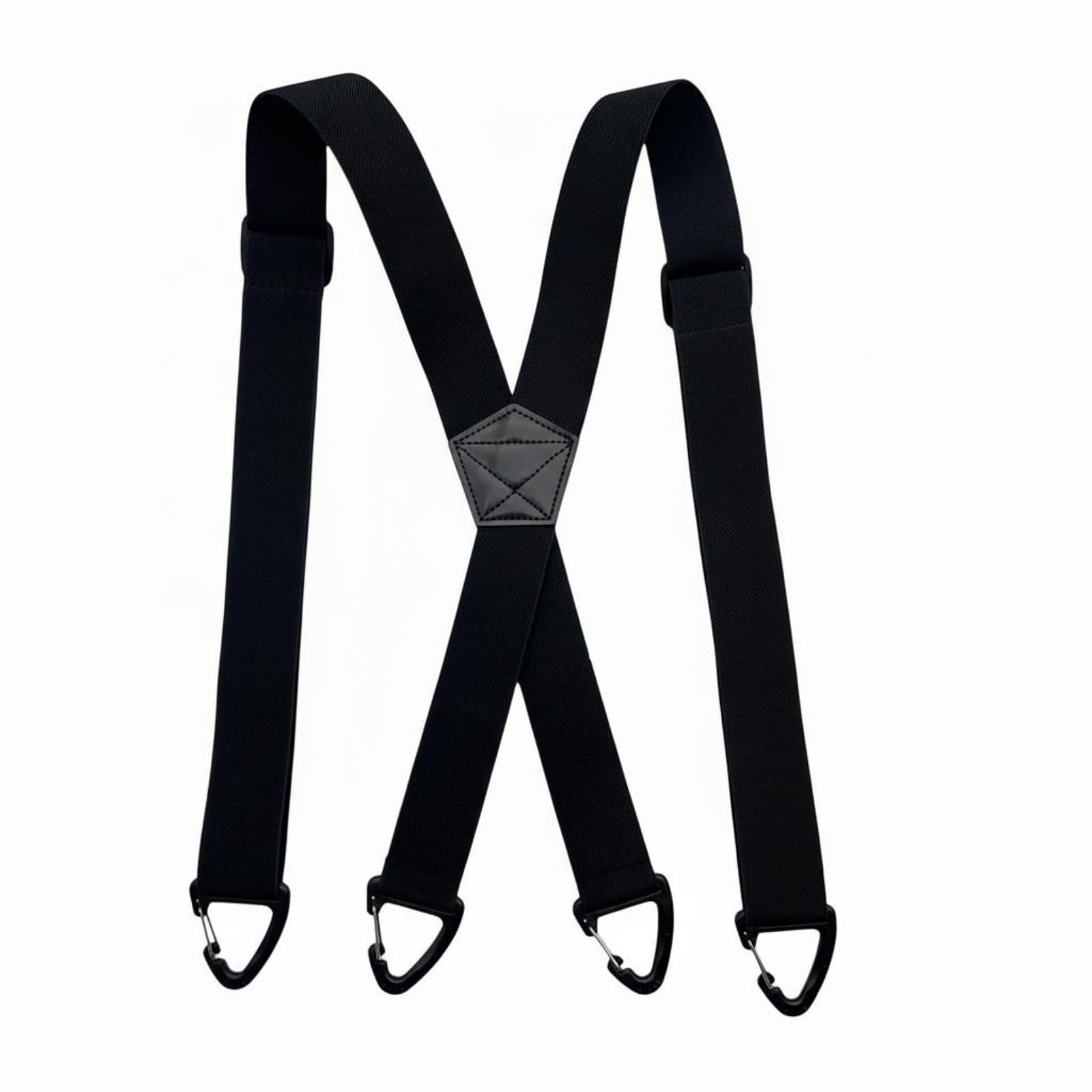 High-Performance Elasticity Heavy Duty Work Suspenders Heavy Duty X-Back Suspenders Wide Strap Hook-on Braces for Workers, Construction, Outdoor, Black, 4 Buckle|Home & Kitchen | Home Imp-image-48