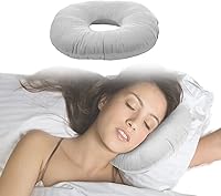 Vista 1 de Almohada de perforación de oreja para dormir de lado, almohada de dona para dolor de oído y CNH, almohada de oreja con agujeros para dormir de lado