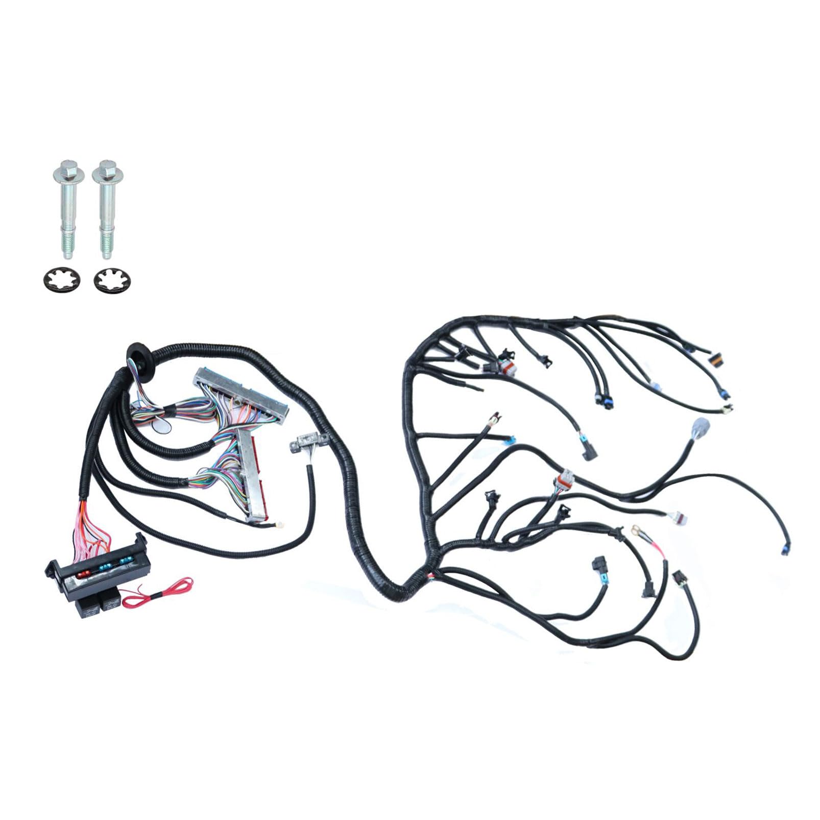 Standalone Wire Harness Compatible with LS Swaps Engine DBC 4.8 5.3 6.0 1997-2006 LS1-4L60E Drive by Cable LS1-4L60E 60A Relay EV1 Fuel Injector Connector