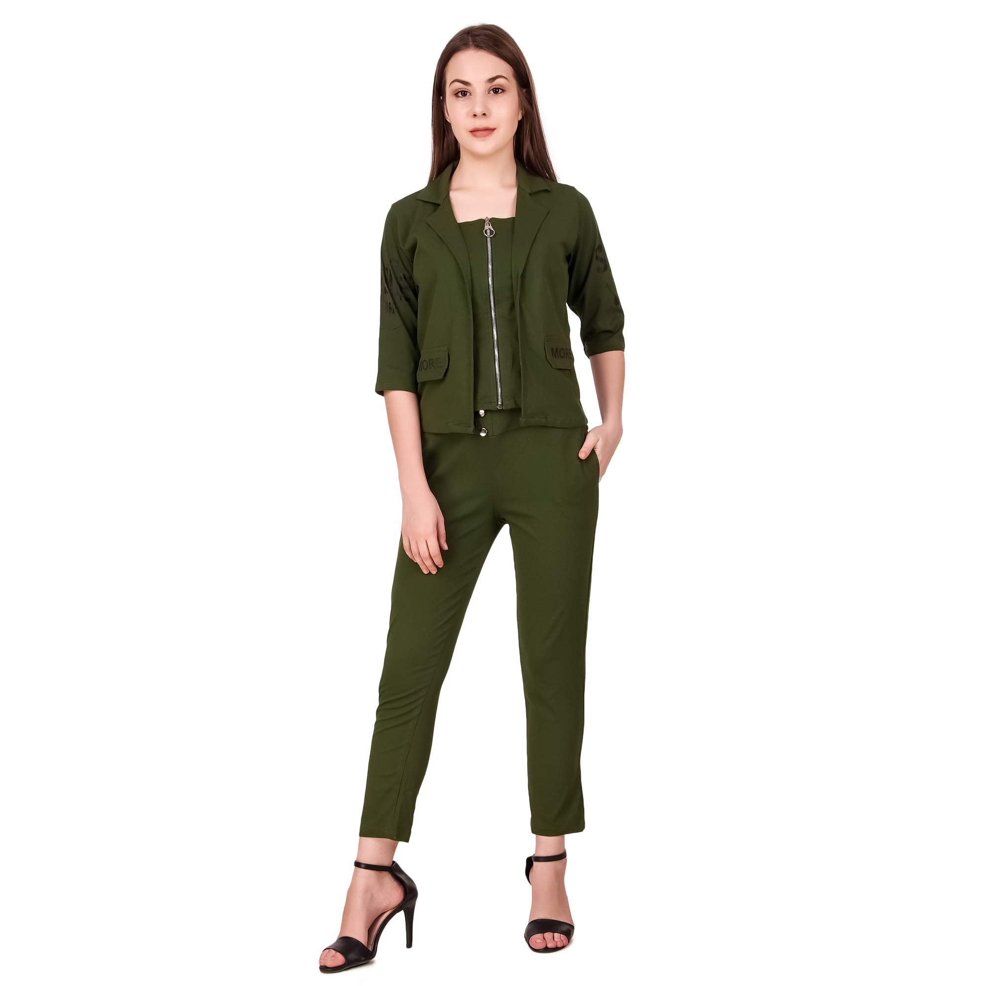 Belfry Women's Cotton Lycra Printed Dress Green