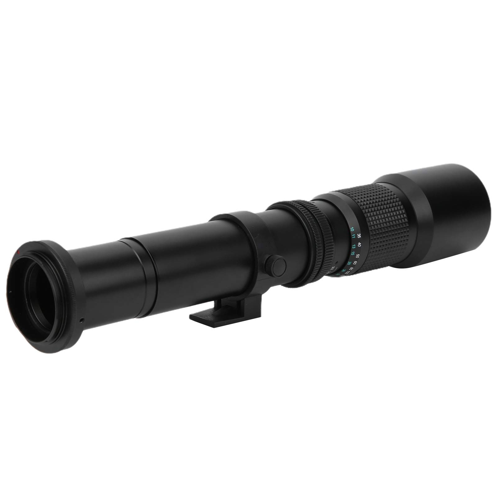 Fyearfly Teleobiettivo 500 mm F8F32 con messa a fuoco manuale, ingrandimento 2x per Canon EFS, cattura dettagli distanti, soluzione fotografica conveniente, nero