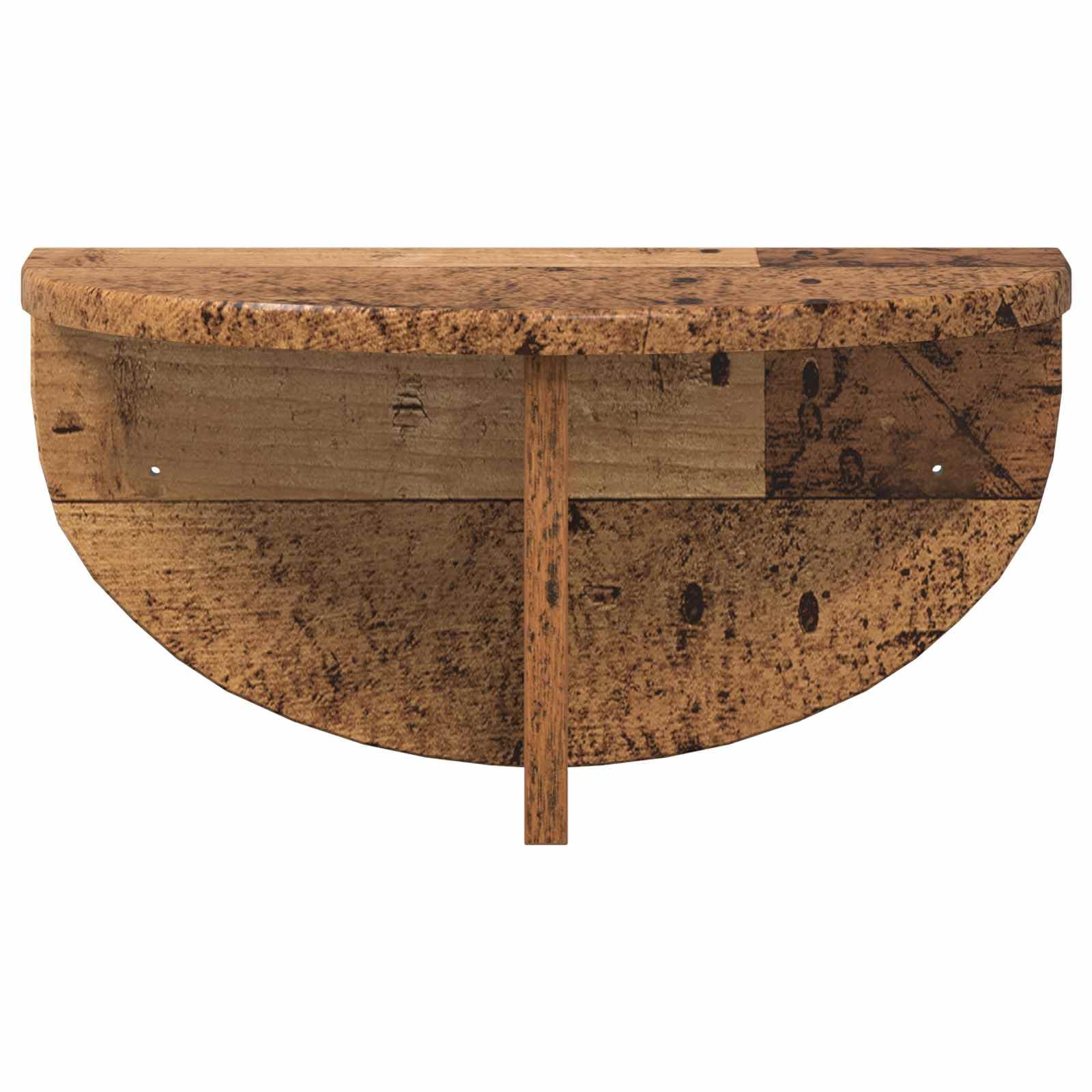 Regał ścienny, zestaw 2 sztuk, wygląd starego drewna, 38 x 19 x 19 cm, materiał drewnopochodny, wiszące półki do montażu na ścianie, uniwersalna półka ścienna, oszczędność miejsca do