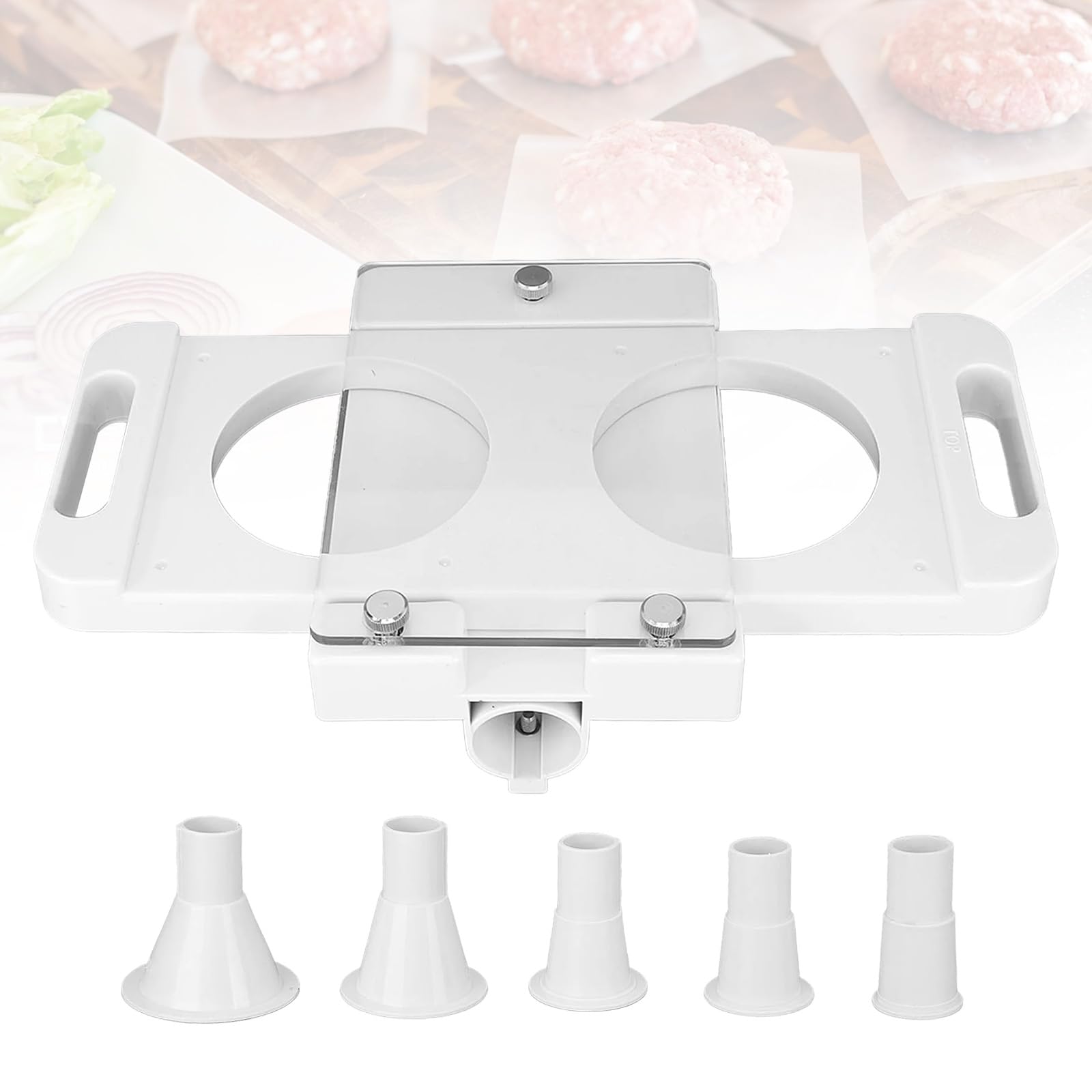Pressa per Hamburger, Macchina per Smash Burger Press Automatica, Processore per la Formatura di Carne con 5 Tubi Adattatori