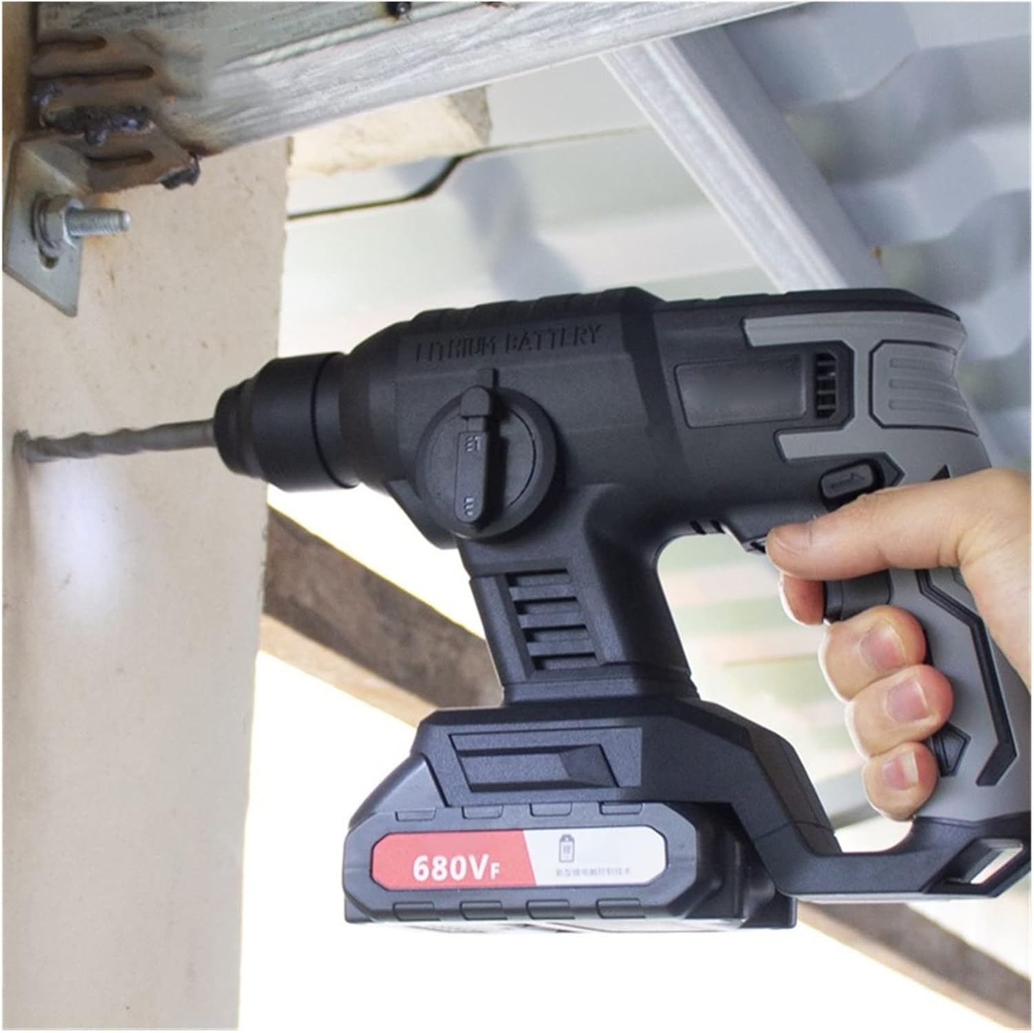 2.0ah Lithium Electric Impact Drill Rechargeable Hammer Cordless Rotary