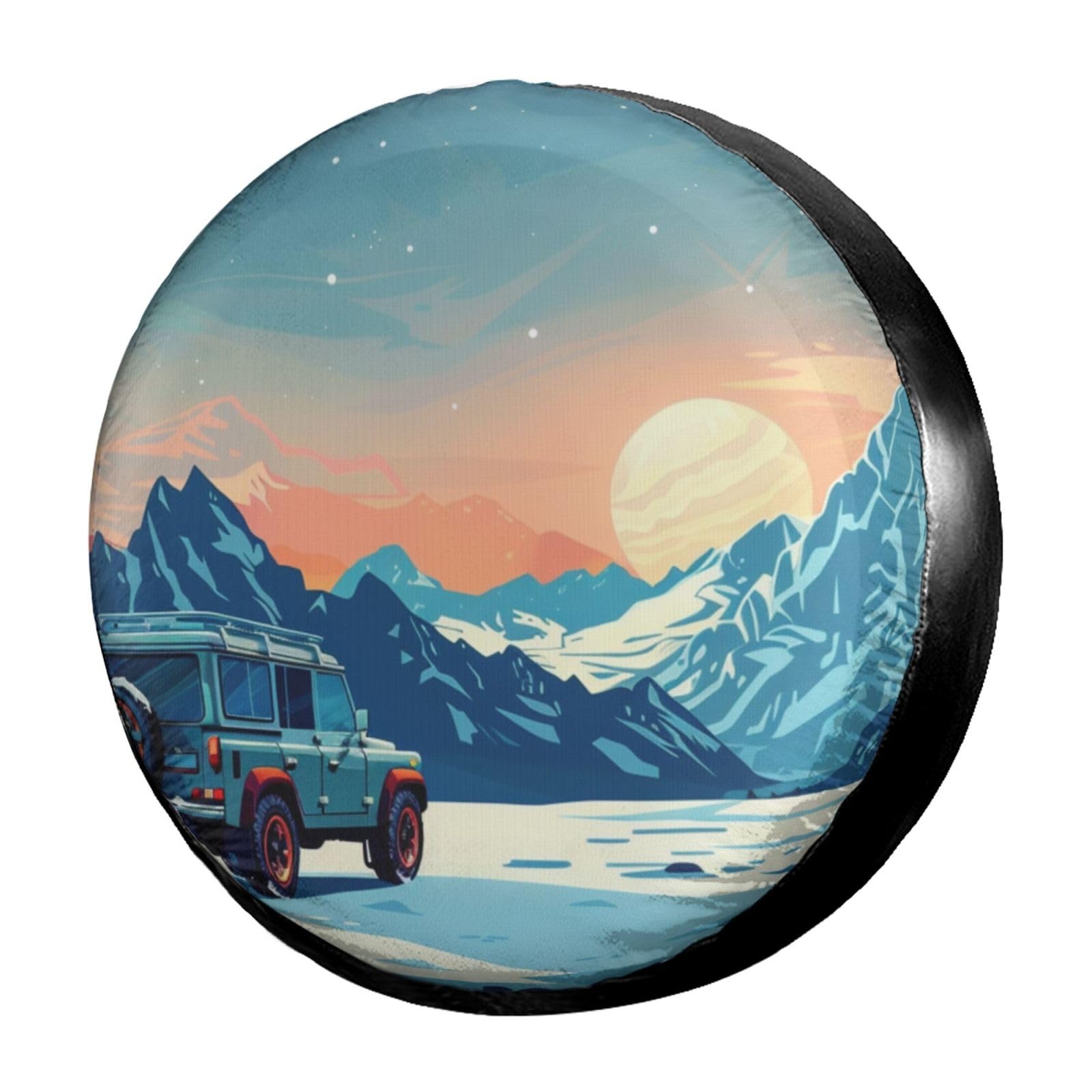 Dujiea Military Tactical Star Spare Tire Cover with Backup Camera Hole, Universal Wheel Tire Cover Tire Protectors for Jeep Trailer RV Van SUV Truck Camper and Many Vehicle 17inch — view 71