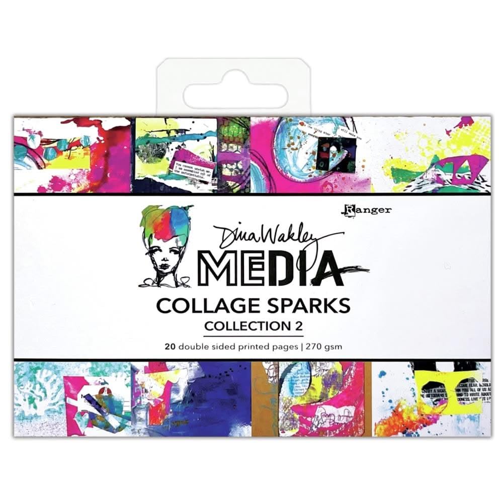Ranger Dina Wakley Media Collage Sparks 6"X4" 20/Pkg-Collection 2