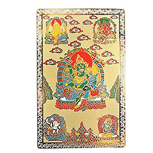 Feng Shui Five Dzambhala Talisman Amulet Card-Wealth + One Free Red String Bracelet M6025