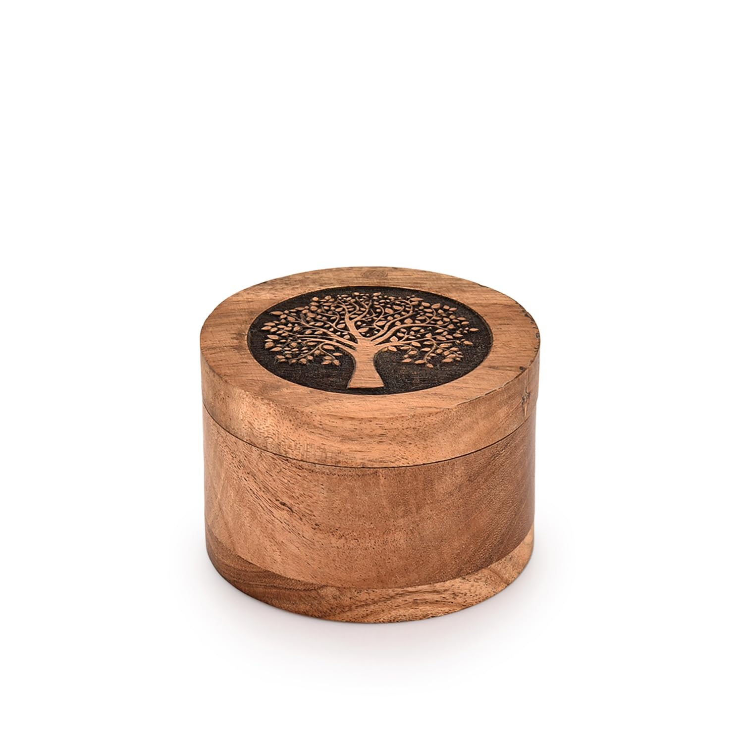 Indus Lifespace Decorative Urn Acacia Wood Urns for Ashes Pet Urn Wood Keepsake Box Urns for Cat Dogs (3.5" x 3.5" x 2.5") - Image 2